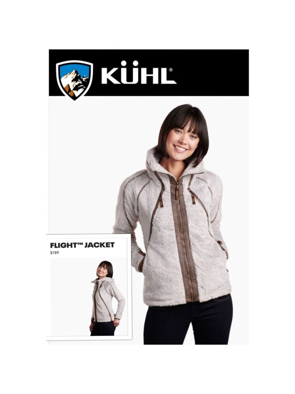 KUHL Boho Was Jacket size Med Italian Fleece & Suede Nordic Penny Lane outdoor